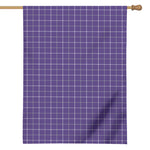 Purple Grey And White Tattersall Print House Flag