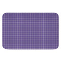 Purple Grey And White Tattersall Print Indoor Door Mat