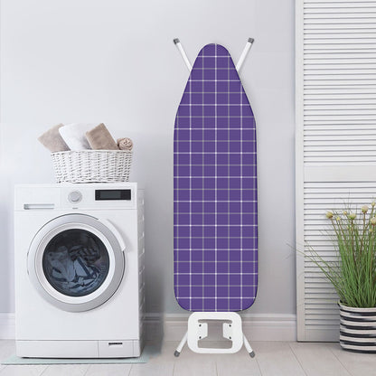 Purple Grey And White Tattersall Print Ironing Board Cover