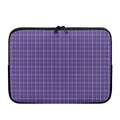 Purple Grey And White Tattersall Print Laptop Sleeve
