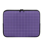 Purple Grey And White Tattersall Print Laptop Sleeve