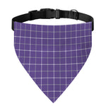 Purple Grey And White Tattersall Print Over The Collar Dog Bandana