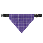 Purple Grey And White Tattersall Print Over The Collar Dog Bandana