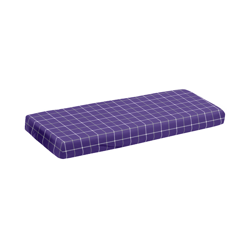 Purple Grey And White Tattersall Print Piano Keyboard Cover