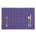 Purple Grey And White Tattersall Print Placemat