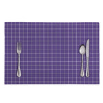 Purple Grey And White Tattersall Print Placemat