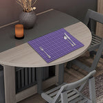 Purple Grey And White Tattersall Print Placemat