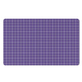 Purple Grey And White Tattersall Print Polyester Doormat