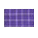 Purple Grey And White Tattersall Print Polyester Flag