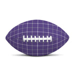 Purple Grey And White Tattersall Print Rugby Ball