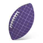 Purple Grey And White Tattersall Print Rugby Ball