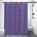 Purple Grey And White Tattersall Print Shower Curtain
