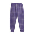 Purple Grey And White Tattersall Print Sweatpants
