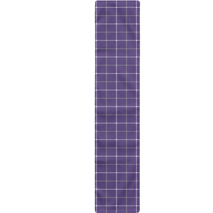 Purple Grey And White Tattersall Print Table Runner