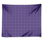 Purple Grey And White Tattersall Print Tapestry