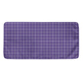 Purple Grey And White Tattersall Print Towel