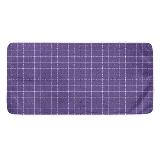 Purple Grey And White Tattersall Print Towel