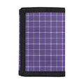 Purple Grey And White Tattersall Print Trifold Wallet