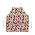 Purple Halloween Bat Pattern Print Adjustable Apron
