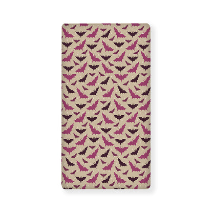 Purple Halloween Bat Pattern Print Baby Crib Sheet