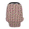 Purple Halloween Bat Pattern Print Baby Seat Cover
