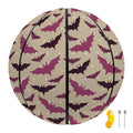 Purple Halloween Bat Pattern Print Basketball
