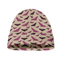 Purple Halloween Bat Pattern Print Beanie