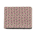 Purple Halloween Bat Pattern Print Bifold Wallet