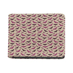 Purple Halloween Bat Pattern Print Bifold Wallet