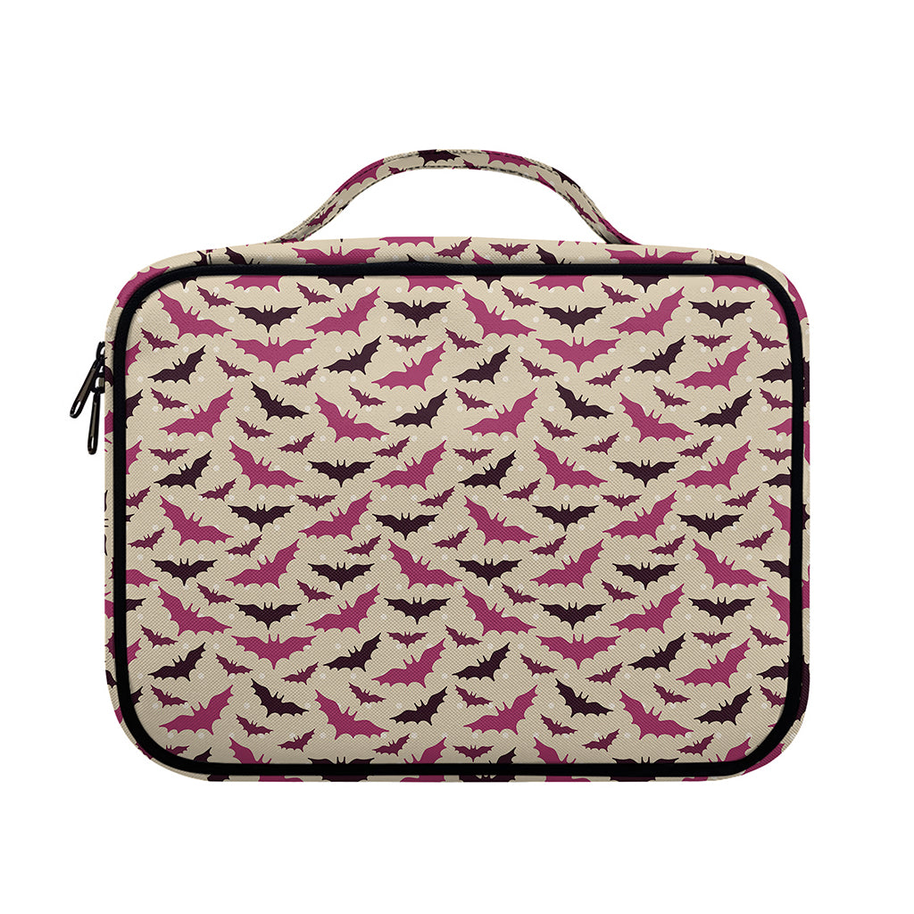 Purple Halloween Bat Pattern Print Briefcase Bible Bag
