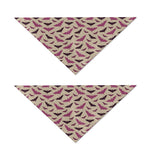 Purple Halloween Bat Pattern Print Dog Bandana