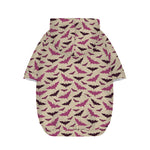 Purple Halloween Bat Pattern Print Dog Zip Up Hoodie