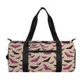Purple Halloween Bat Pattern Print Gym Bag