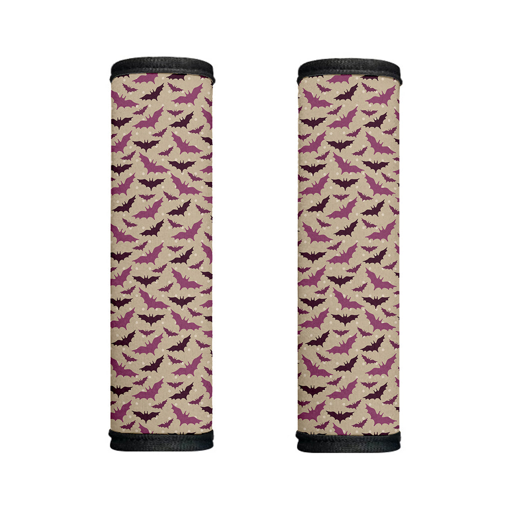 Purple Halloween Bat Pattern Print Handle Covers