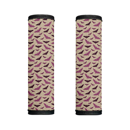 Purple Halloween Bat Pattern Print Handle Covers