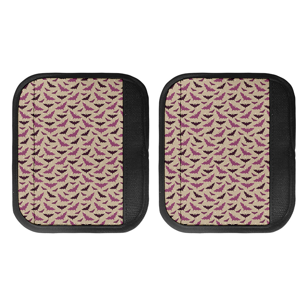 Purple Halloween Bat Pattern Print Handle Covers