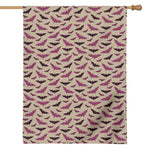 Purple Halloween Bat Pattern Print House Flag