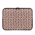 Purple Halloween Bat Pattern Print Laptop Sleeve