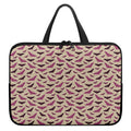 Purple Halloween Bat Pattern Print Laptop Sleeve With Handle