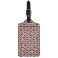Purple Halloween Bat Pattern Print Luggage Tag