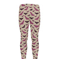 Purple Halloween Bat Pattern Print Men's Leggings