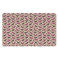 Purple Halloween Bat Pattern Print Polyester Doormat