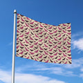 Purple Halloween Bat Pattern Print Polyester Flag