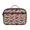 Purple Halloween Bat Pattern Print Portable Lunch Bag