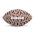 Purple Halloween Bat Pattern Print Rugby Ball