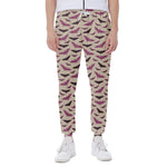 Purple Halloween Bat Pattern Print Scuba Joggers