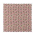 Purple Halloween Bat Pattern Print Silk Bandana