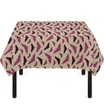 Purple Halloween Bat Pattern Print Tablecloth