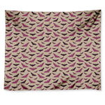 Purple Halloween Bat Pattern Print Tapestry
