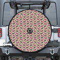 Purple Halloween Bat Pattern Print Tire Cover With Camera Hole